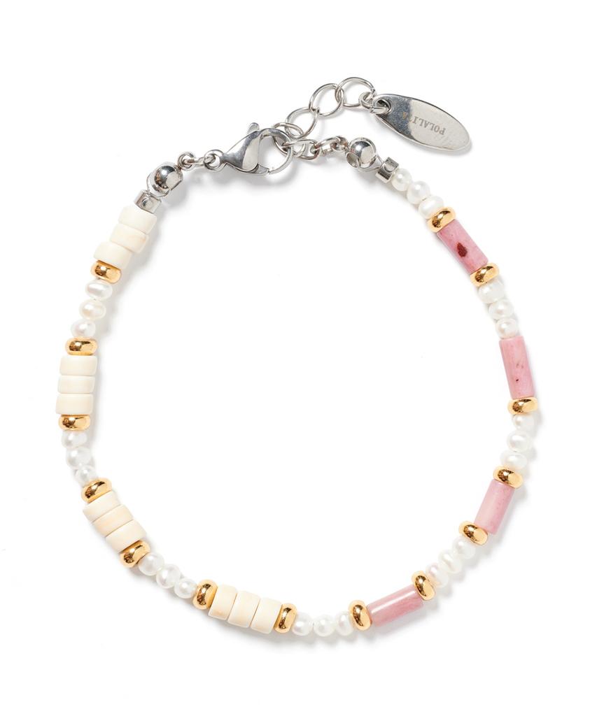 Polalita Pastel Mix Bead Bracelet (Plt-Br-032_Pk)