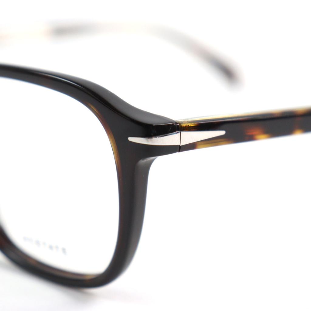 Pristine EYEWEAR by DAVID BECKHAM Glasses DB Monogram Engraved Rectangle Shape End Tip black mens DB 1084 Used
