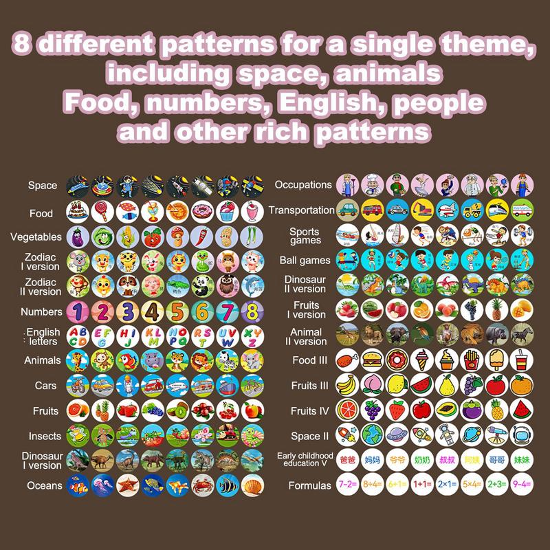 120 Patterns Flashlight Projector Toy for Kids Projector Torch Educational Cartoon Projector Lamp Bedtime Sleeping Story Book