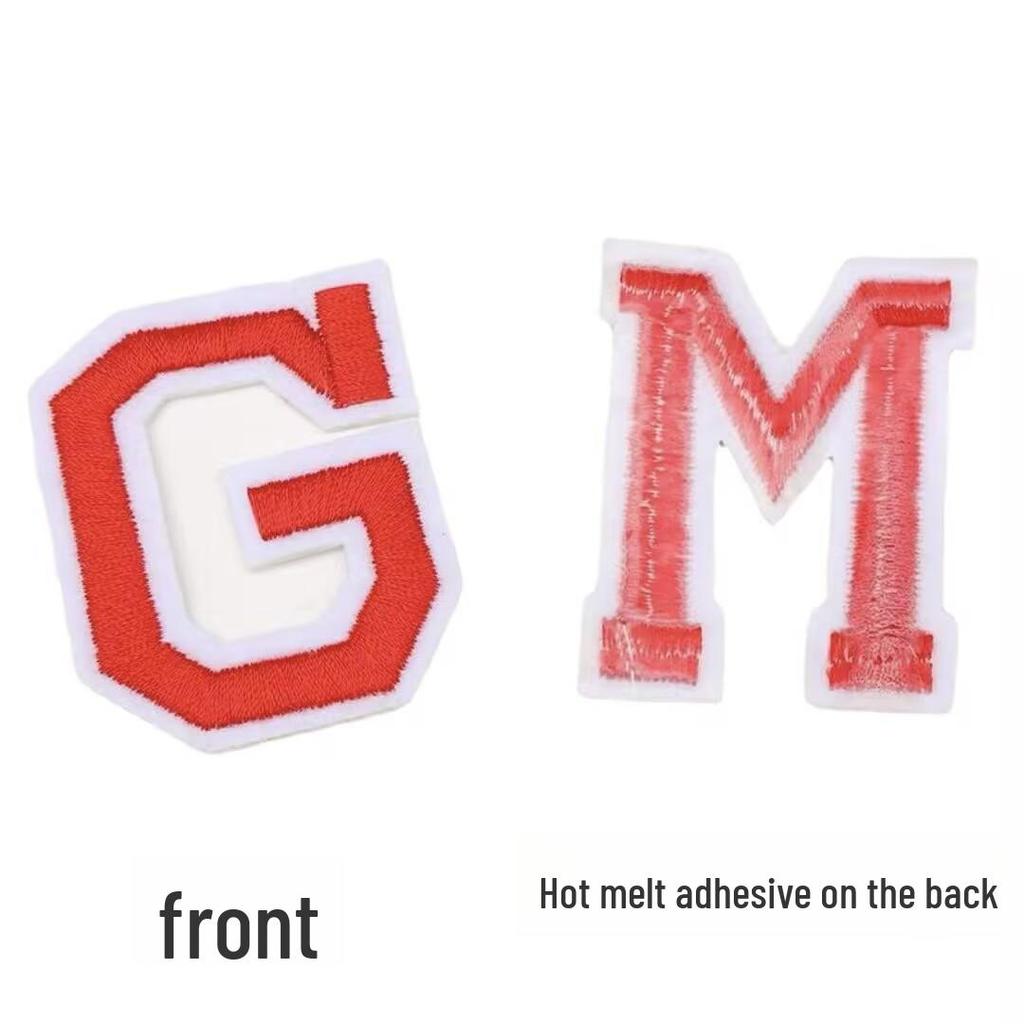 Multi-Color Embroidered Letter Patches for DIY Shoes, Hats, Bags, and Textiles.