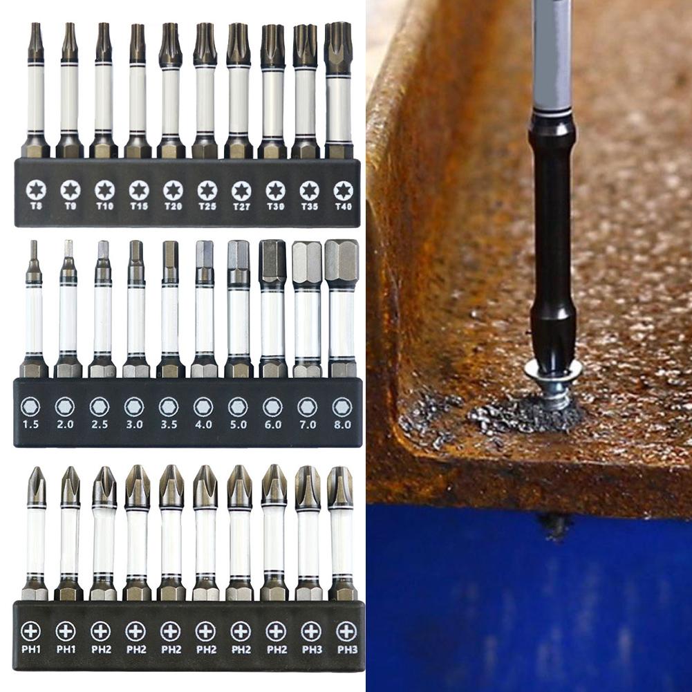 30PCS Screwdriver Bit Magnetic Cross Hex For Torx With Bit Holder PH1 PH2 PH3 T8-T40 For Home Appliances Woodworking Repairs