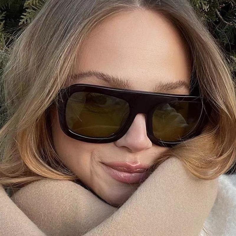 European American Style Sunglasses Women Square Shape Big Size Sun Glasses Women Fishing Driving Men Sun Glass