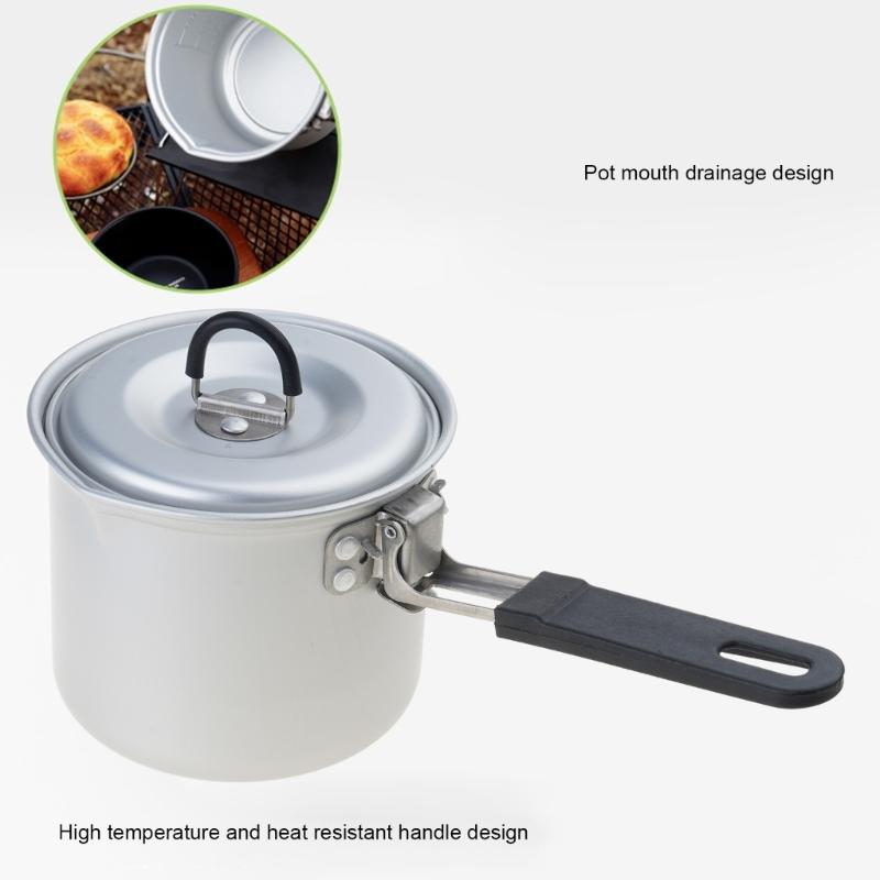 Effizienter Camping-Teekessel Tragbarer Outdoor-Teekessel mit klappbarem Griff Campingtöpfe für einfachen Transport
