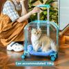Transparent Cat Stroller 4 Wheels Sturdy Cheap Transport Stroller Cat Puppy Carrier Trolley Case Luxury Pets Supplies Outdoor