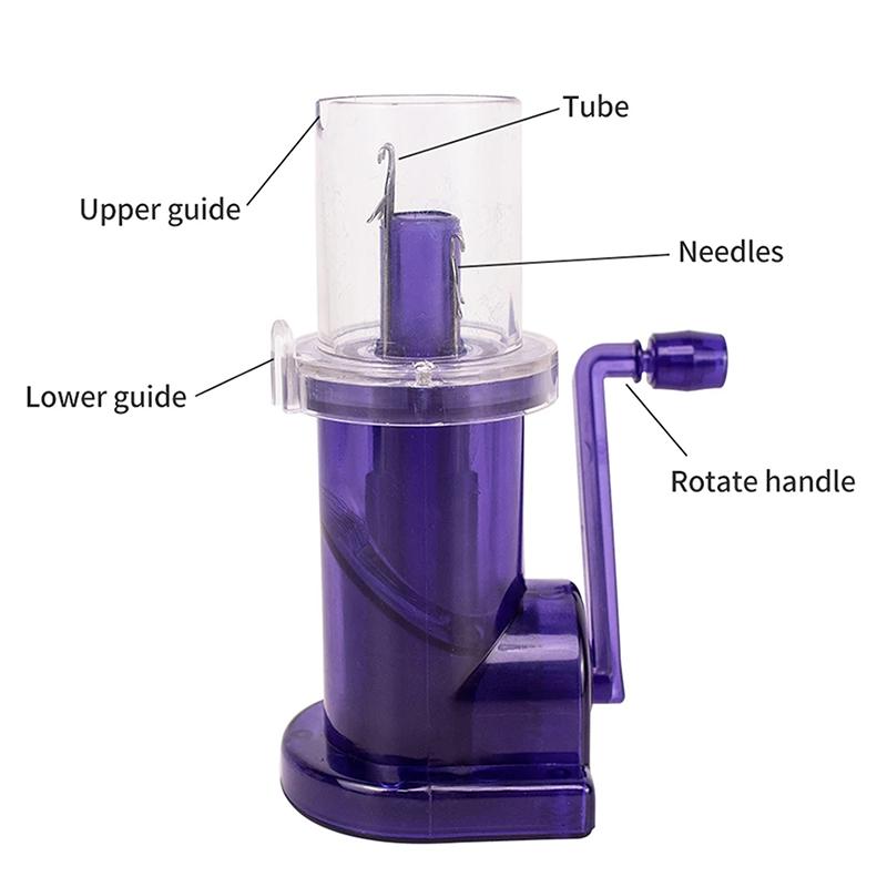 Tragbare Handstrickmaschine Verzierung Strickwebstuhl mit Handkurbel Handgestrickt Geflochten DIY Pullover und Schals Zubehör