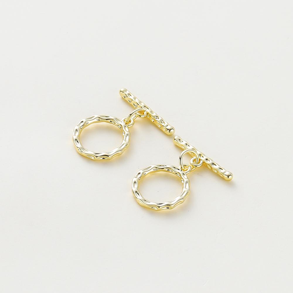 4 Sets 14K18K Gold Color Plated Brass O Toggle Clasps Connector For Diy Bracelet Necklace Jewelry Making Findings Accessories