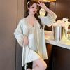 Spring and summer thin women's nightgown sexy lace underwear seduction simulation silk sex pajamas suspenders satin loungewear