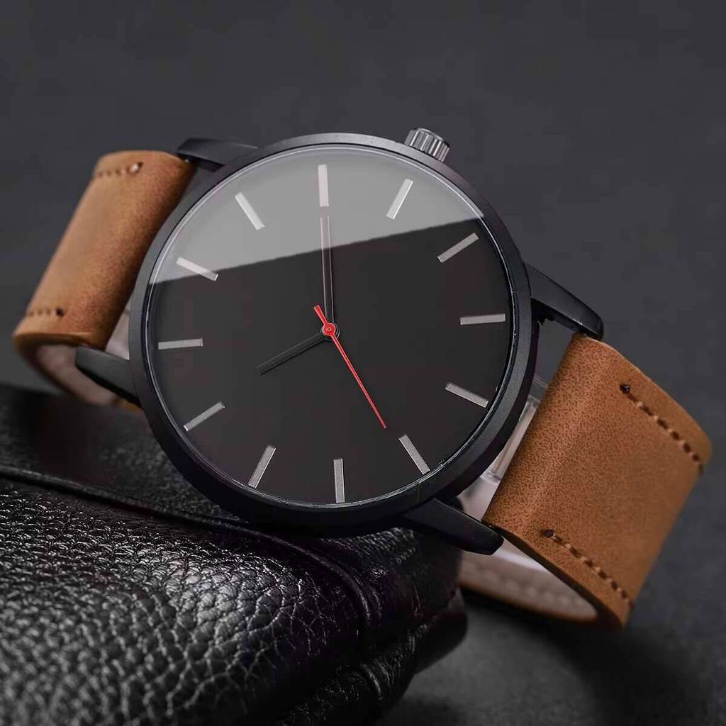 Simple Casual Leather Strap Men Quartz Watch Business Watches for Men Clock Reloj Hombre