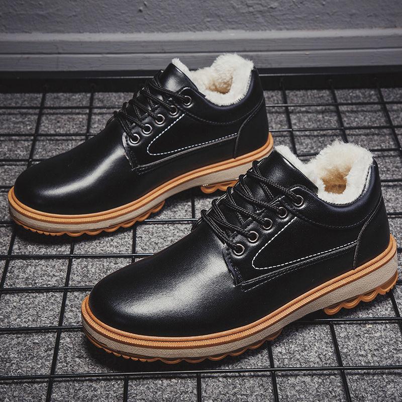 

Мода 2024 Зима Новые Плюс Бархат Толстые Теплые Хлопковые Туфли Мужские На Все Случаи Жизни Кеды Повседневная Обувь Нескользящие Водонепроницаемые Зимние Ботинки Мужские 44 чёрный