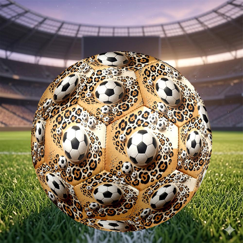 1pc Size 5 Soccer Ball Safari Soccer Ball, Professional Match/Training Ball, Suitable for Indoor and Outdoor Sports Games. y62781