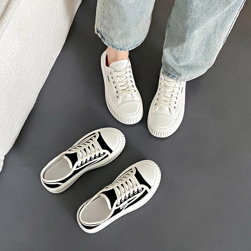 Wiosna i Jesień Moda Nowe Oddychające Casualowe Damskie Płócienne Niskie Buty Sportowe Wygodne Okrągłe Palce Buty do Biegania