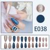 European and American Style Glitter Press-On Nails - Medium-Long Length, Contrasting Skin-Brightening Colors