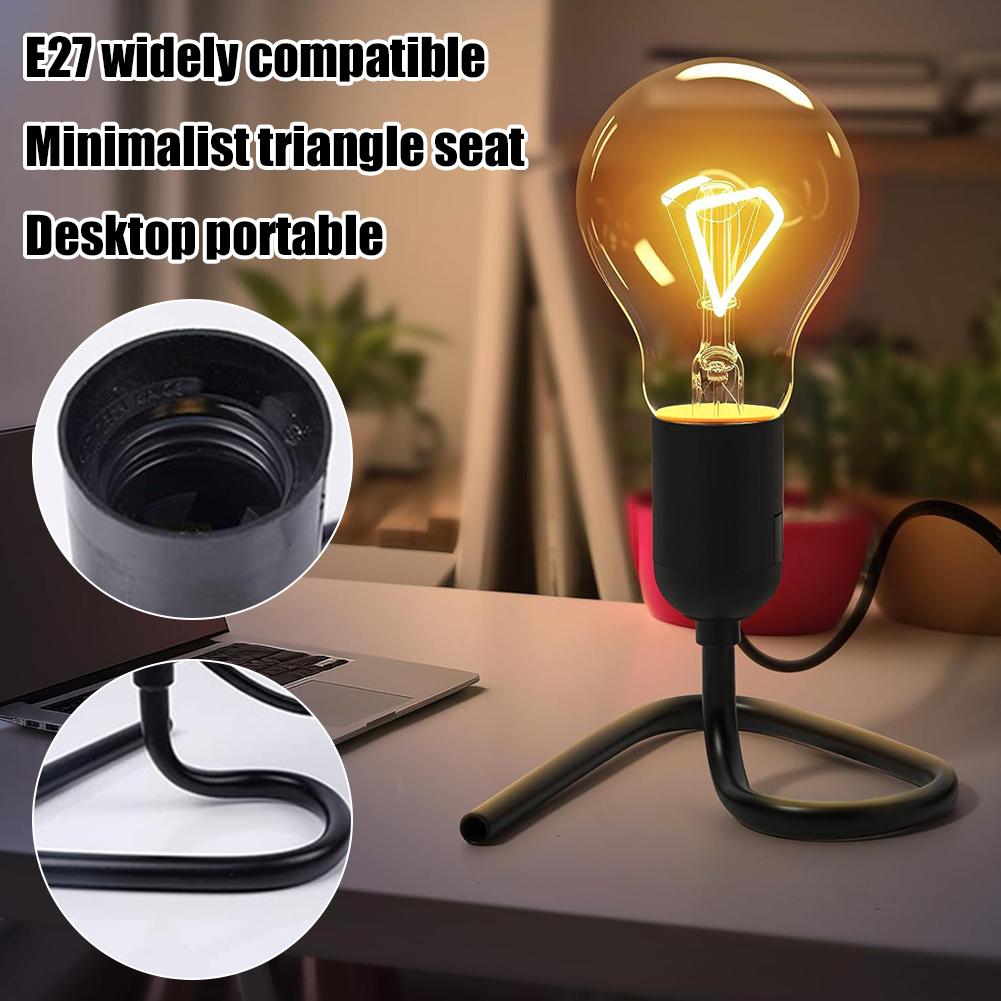 EU/US Plug E27 E26 Lamp Base Holder With Switch Vintage Table Lamp Bedside Lamp Night Light For Bedroom Living Room Decor