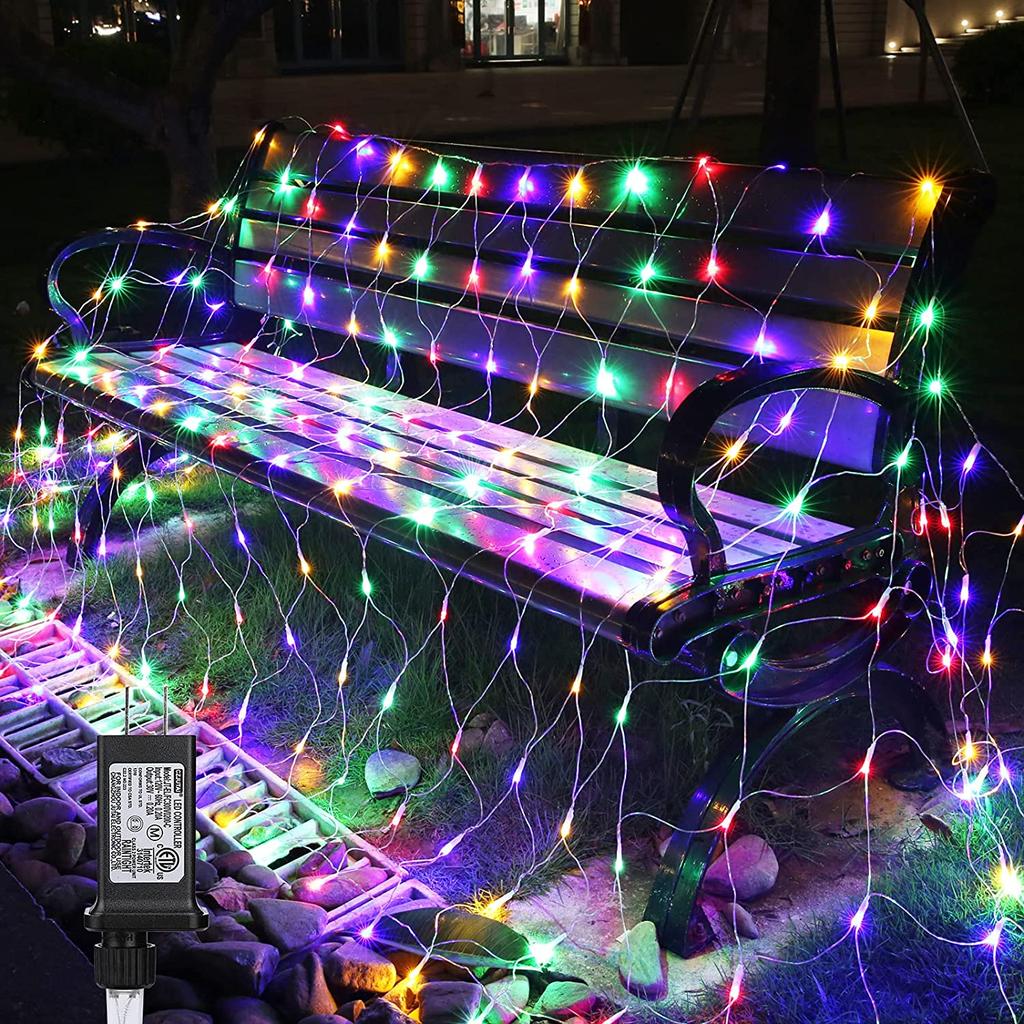 Buy Christmas Lights, 19.7ft X 13.1ft 672 LED Net Lights with 8 Modes