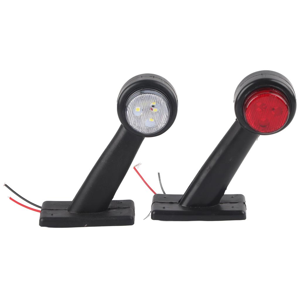 2Pcs 12 LED 10V‑30V Elbow Side Marker Indicator Light Lamp Side Marked Lamp for Car Truck (X1)