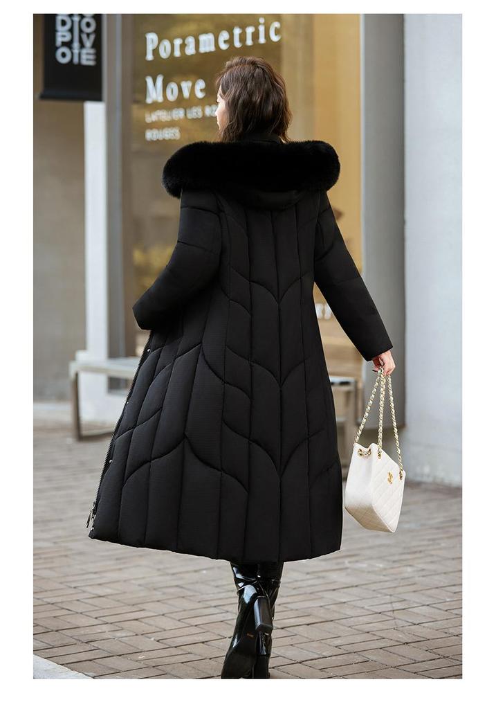 Mom's Winter Cotton Jacket: Stylish, Warm, Fleece-Lined Coat for Middle-Aged & Elderly
