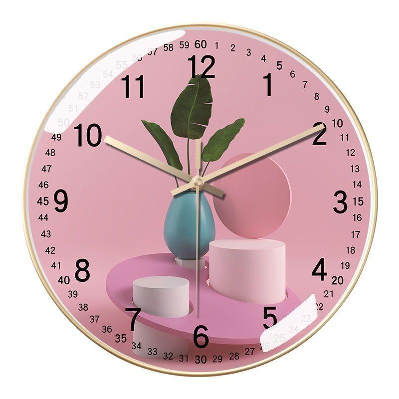 

Декоративные настенные часы, Простая и тихая гостиная, Не требуется сверление, Современные бытовые настенные часы HJ2547 black frame black needle