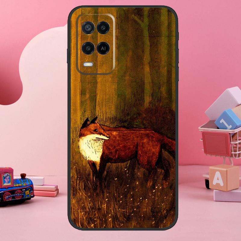 Winter Fox Foxes Case For Oppo A18 A38 A58 A78 A98 A74 A54 A94 A80 A60 A40 A96 A76 A16 A15 A17 A57 A77 A5 Pro