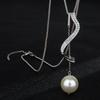 Necklace Luxurious Long For Women With Trendy Geometric Design And Elegant Details Pearl