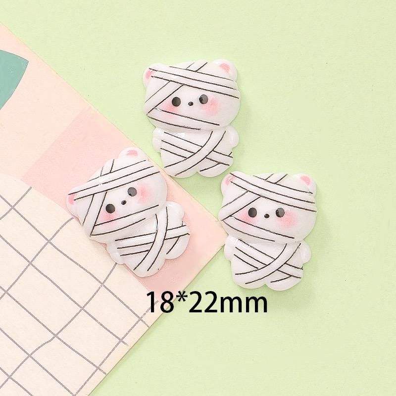 8Pcs New Resin Cartoon Halloween Bats, Cats, Ghosts Series Flat Back Cabochons Scrapbooking DIY Jewelry Craft Decoration