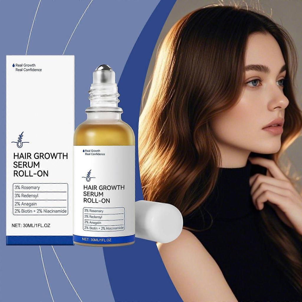 Moisturizing hair care roller ball essence gently cares for the scalp and nourishes the scalp. The roller ball design makes the hair shiny and
