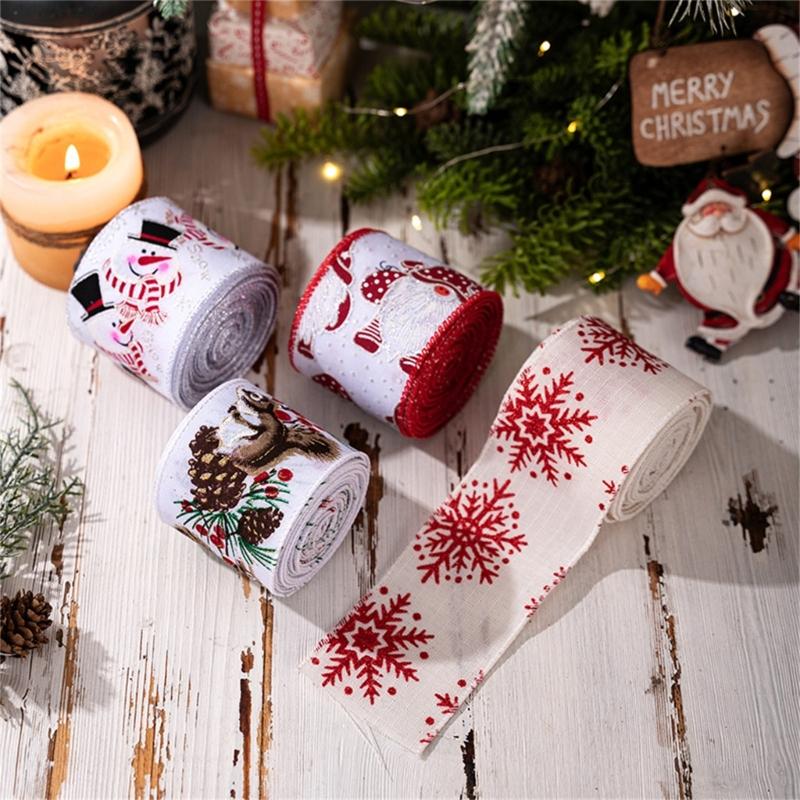 Cloth Decorative Ribbon Christmas Tree OrnamentFestival Party Decoration Gift Packaging Supplies Sustainable Materials