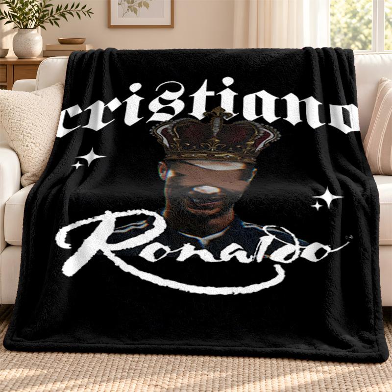 Cristiano Ronaldo blanket Flannel Blanket Soft Cozy Plush Throw for Sofa Bed Lightweight Home Decoration Outdoor camping