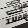 2pcs Car Letters Fender Trim Badge Turbo 4matic Plus Emblem Sticker Mercedes A45 Cla45 Amg C117 Gla45 Gle53 X247 Accessories HOT
