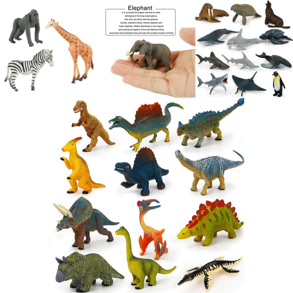 Colorful 12pcs Kids Toys Small Plastic Figures Ideal For Educational Safari And Ocean Exploration