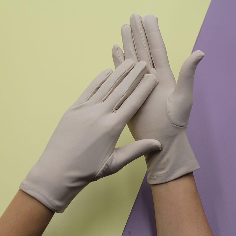Men's and Women's White Etiquette Gloves Thin Elastic Jewelry Dance Photography Hotel Western Restaurant Emcee Summer Sun Protection Buddha Worship