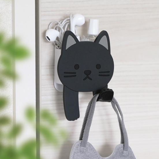 Cartoon Animal Wall Hooks With Multifunctional Storage Box Strong Adhesive Cute Design Flexible Suction Hook