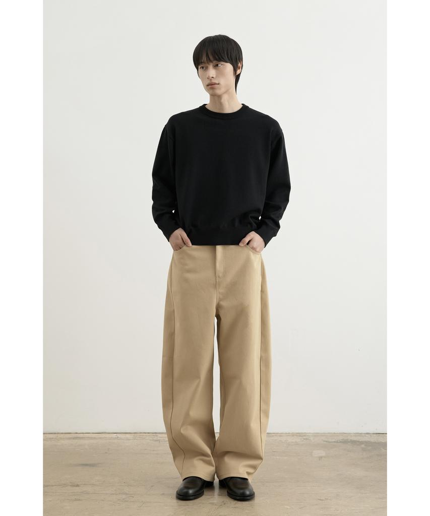 WHOLOVESART Washable Semi-Crop Knit Pullover Black