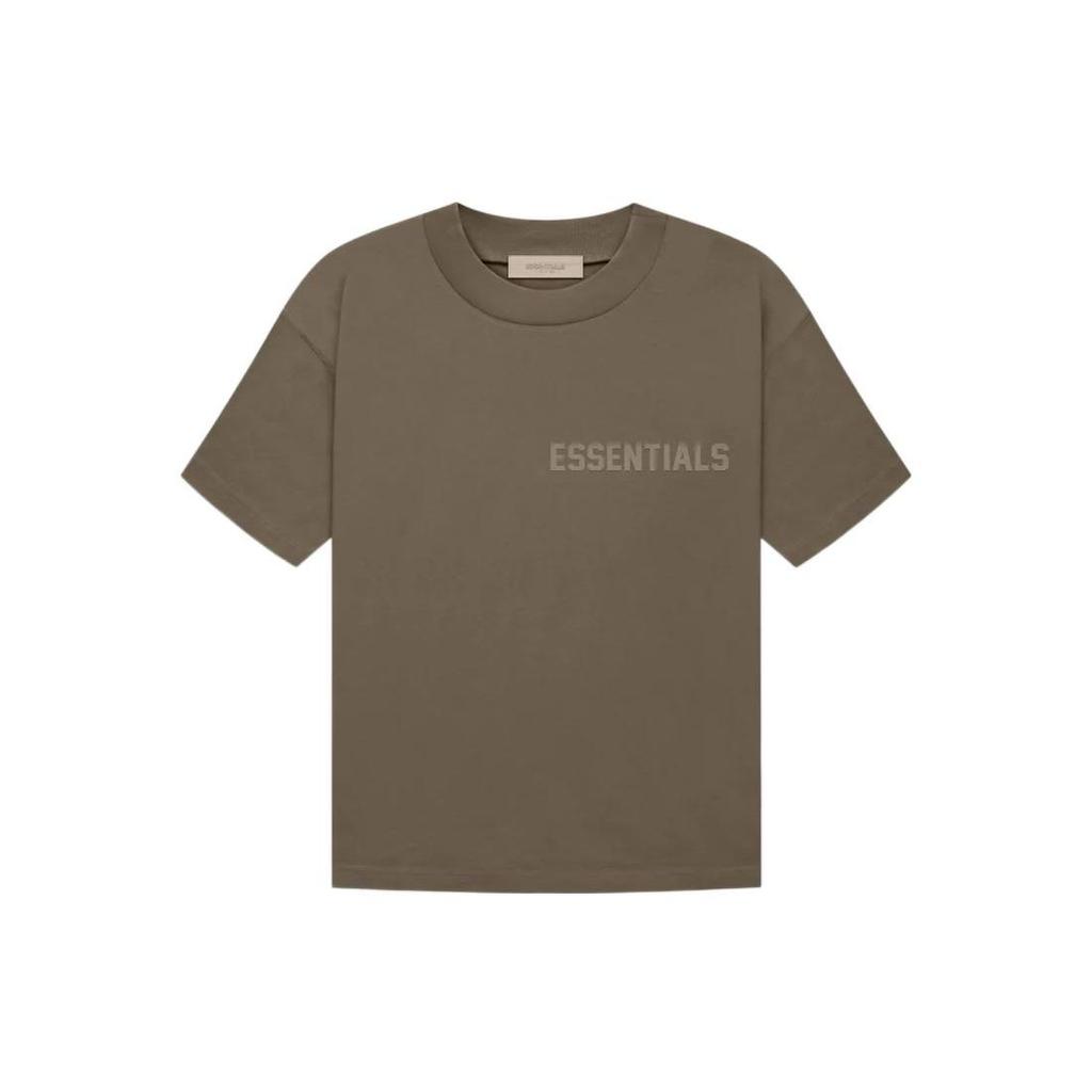 Fear of God Essentials Short Sleeve Tee With Logo Print Men Tops Wood-Brown FOG-FW22-720