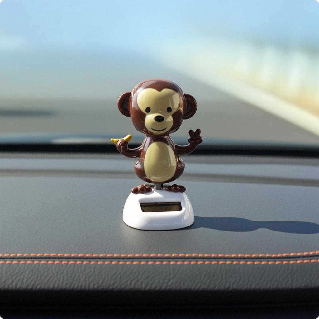 SolarPowered Swinging Primate Wobbling Photovoltaic Ornament Cute Moving Bobble Dancer for