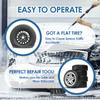 32/42/58mm Tire Repair Patch Tool Kit Tire Patch Roller with Roller Scraper Professional Portable Heavy Duty Tire Tube Patch Kit