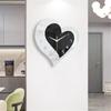 Heart Shape Acrylic Wall Hanging Clock with Silents Mechanism Movement for Home Decoration
