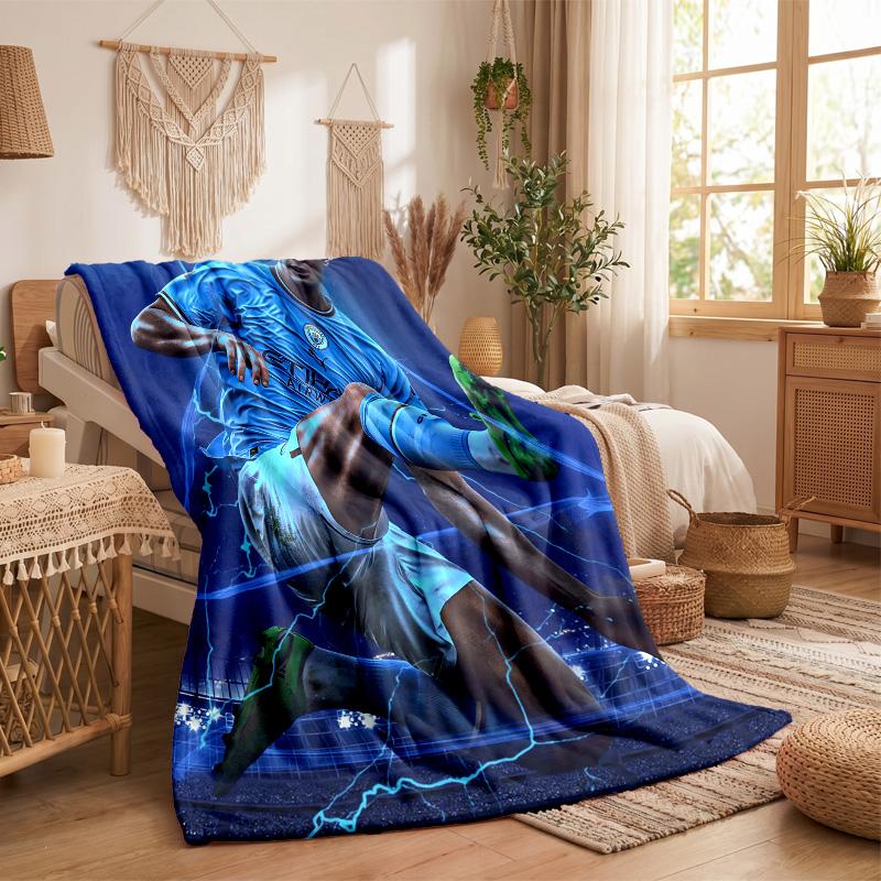 Erling Haaland Print Flannel Blanket Soft Warm Sofa Bed Throw Blanket For Home Office Bedroom