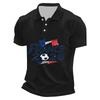 Men's Casual Short Sleeve Polo Shirt Quick Dry Breathable Mesh Fabric Lightweight Comfortable Fit Soccer Print Design