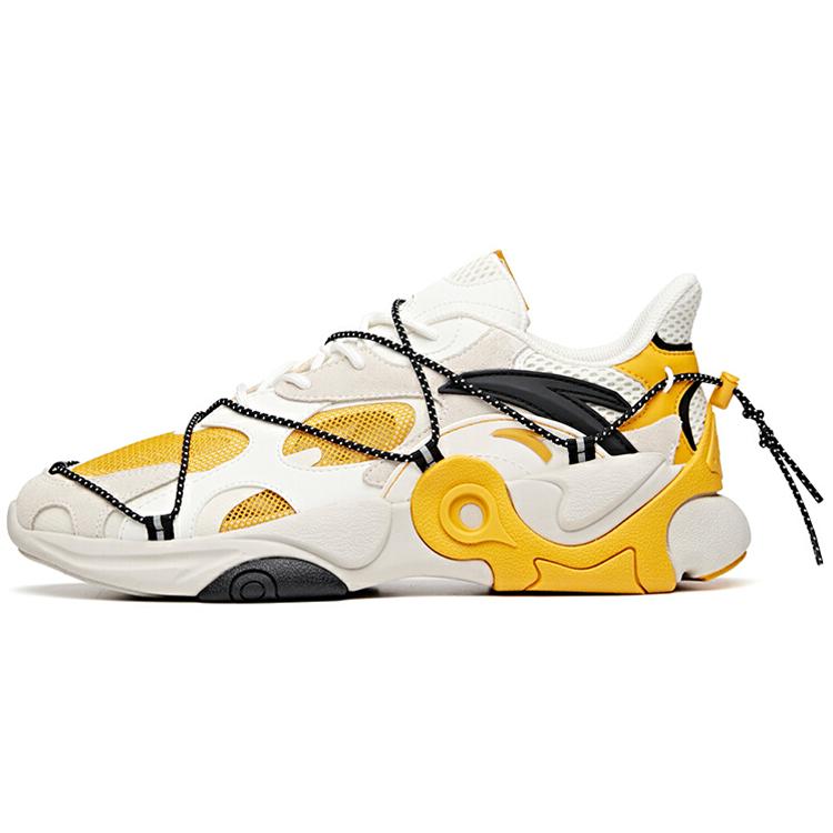 

New Anta Cushioning Anti Slip And Wear Resistant Balance Low Top Casual Shoes Men s White Yellow 912028850-5 39