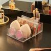 Clear Cosmetics Organizer: All-in-One Storage Box for Lipsticks & Eyeshadows, Divided Makeup Drawer for Dressing Table.