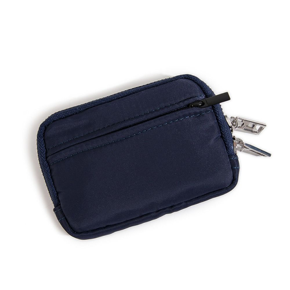 Portable Men Wallet RFID Anti-theft Mini Earbuds Storage Bag Square Nylon Coin Purse Student