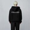 Unisex Oversized Hooded Zip-Up Sweatshirt With Cartoon Print Loose Fit Cotton Long Sleeve Streetwear