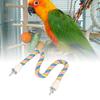 Bird Cotton Rope Perch Colorful Bendable Safe Climbing   Rope Toy for Cockatiels Lovebirds Budgies
