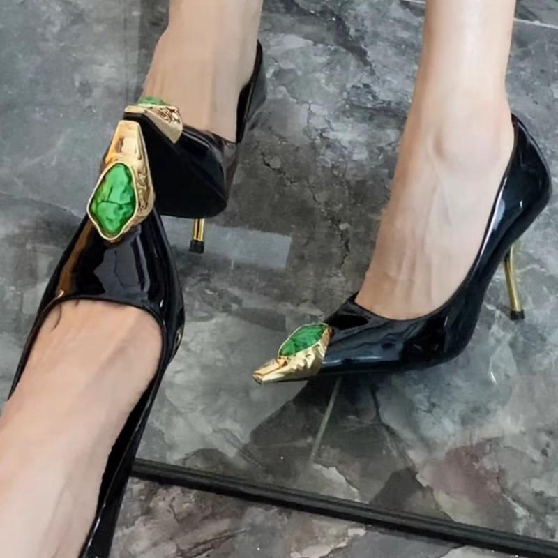 Fashion Pointed Toe Women Stiletto Heels Wedding Shoes 2025 New Female Luxury Rhinestones Party Ladies High Heels Pumps Shoes