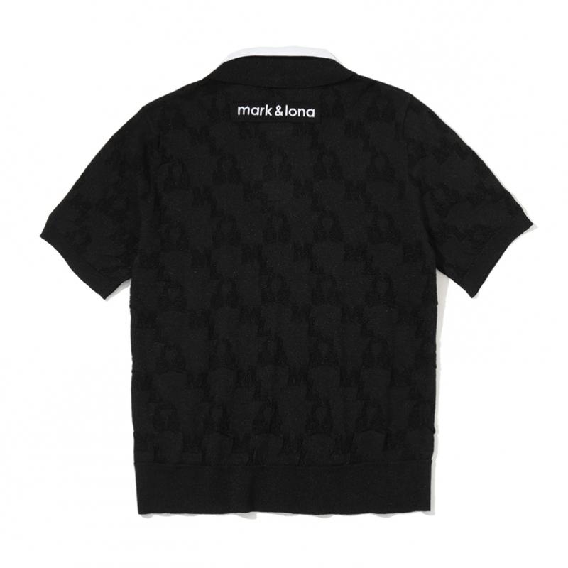 Mark   Lona W Gn Mehrlagiger Strick SS Polo  Ls2ib05f