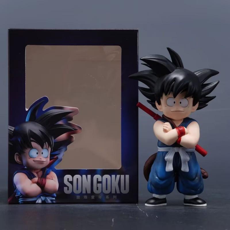 Dragon Ball Figure Civilization Little Wukong GT Little Wukong Holding Stick Wukong Animation Peripheral Tide Play Doll Statue Toy