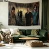 Supernatural Brothers Wall Tapestry Aesthetic Wall Hanging Printed Fabric Blanket Decorative Tapestries for Bedroom Living Room Home Decor