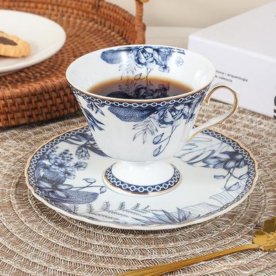 Kaffeetasse und Teller-Set aus Knochenporzellan, Keramiktasse für den Nachmittagstee
