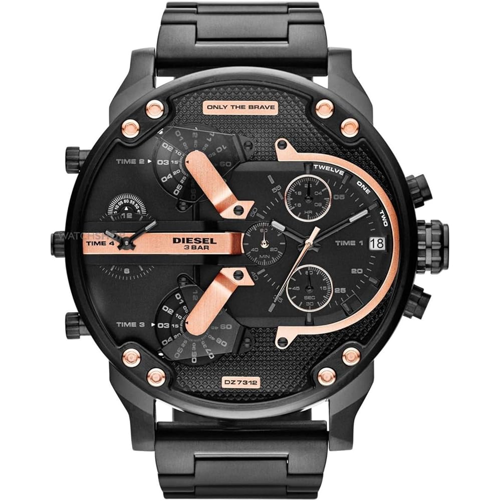 Diesel MR DADDY 2.0 DZ7312 Men s Watch Analog Stainless Steel Black 51mm