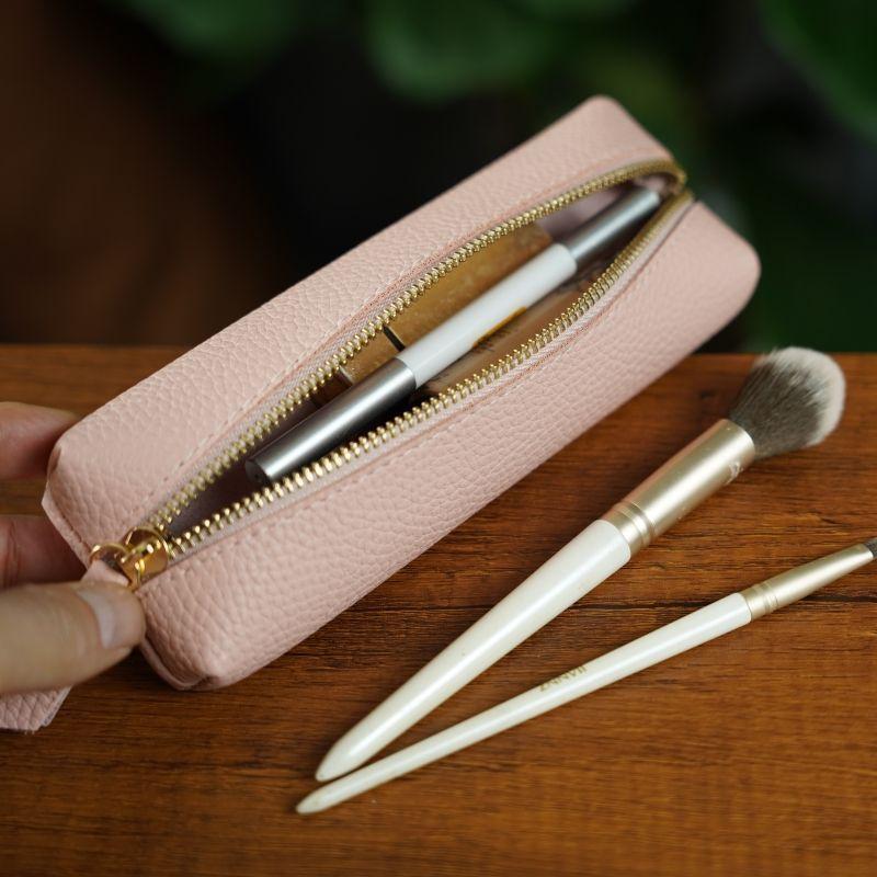 Soft Leather Glasses Bag Portable Makeup Storage Bag Purses Stationery Bag Travel Zipper Cosmetic Pouch Sun Glasses Case